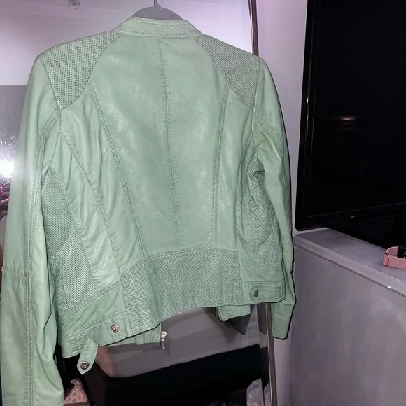 SAKI Green Leather Jacket